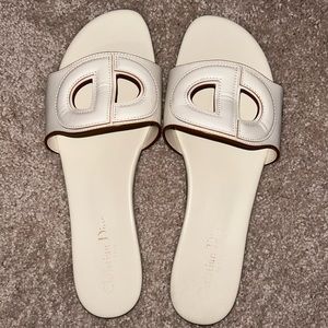 Authentic Cream/White Christian Dior sandals.